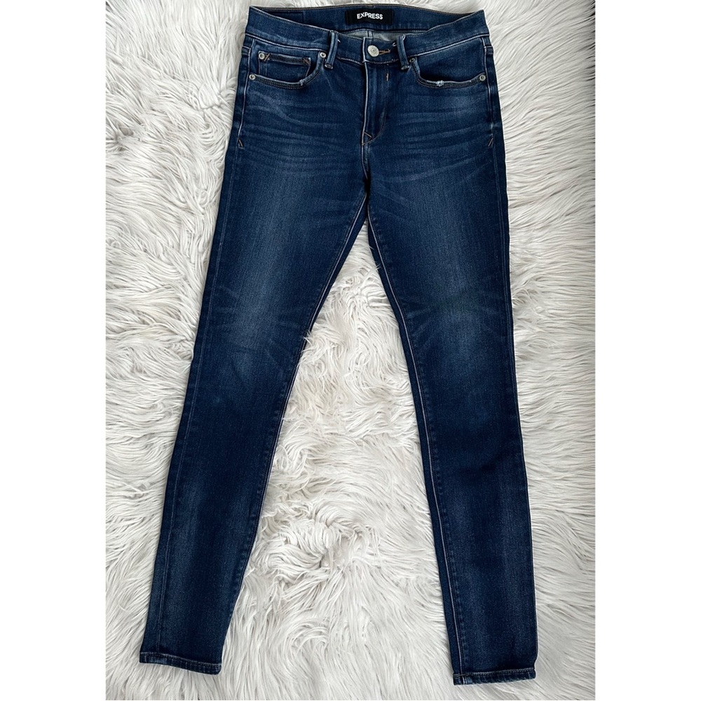 Express Dark Wash Skinny Jeans